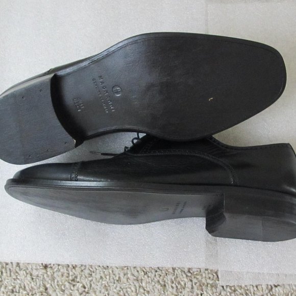 NWOT Magnanni Men\'s Black Oxfords/Derbys Leather Cap Toe Shoes Made in Spain main image 4